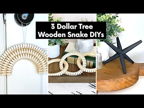 Wooden Snake DIYs | DOLLAR TREE | EASY Home Decor DIYs