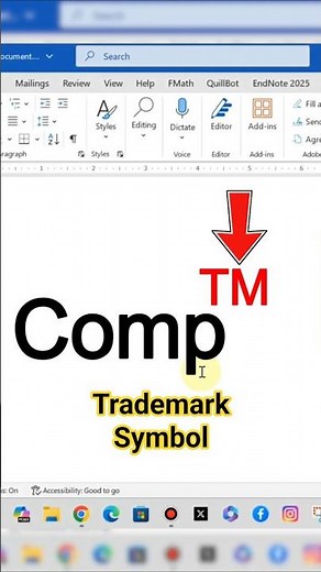 Insert Trademark ™ Symbol in MS Word — Shortcut FREE! #shorts