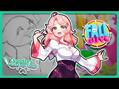 Drawing a snow otter + Fall Guys | Doodles & Distractions