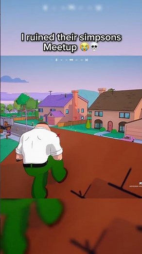 THE SIMPSONS VS FAMILY GUY IN FORTNITE 😭 #shorts