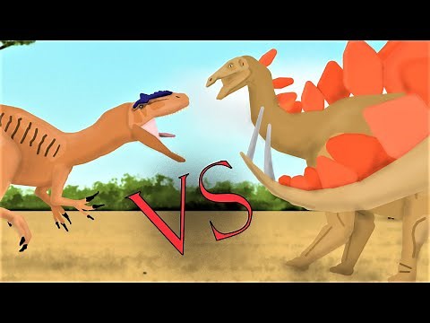 Allosaurus vs Stegosaurus-Dinosaur Battle, Pivot Animation