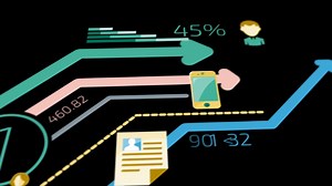 Business Background With Elements Of Stock Motion Graphics SBV-308437666 - Storyblocks