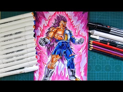 How to Draw Vegeta ultra ego [super Saiyan 3] | Full body | Dragonball