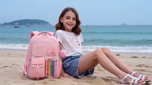 Girls Backpack, School Backpack for Girls, Cute Bow Kids Bookbag for Grils Children Teens for Elementary Middle High School Student, Back To School, Black Pink