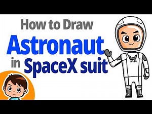 How to Draw - Astronaut in SpaceX suit (2020) | Step by step |