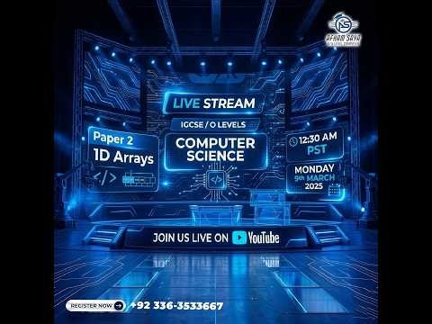 1D ARRAY | IGCSE | OLEVEL | PSEUDOCODE | LIVE SESSION | CS WITH SAYA