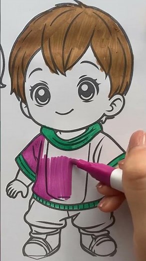 Cute Boy Coloring Pages for Kids
