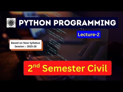Python programming Lecture-2 || Polytechnic 2nd Semester Civil