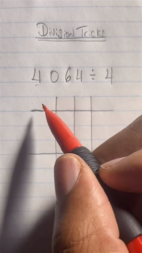 Hylton Tav on Instagram: "Here is how to do division using lines #math #mathtricks"