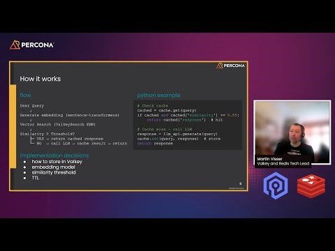 Semantic Caching with Valkey and Redis: Reducing LLM Cost and Latency - Martin Visser