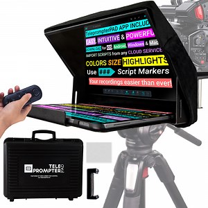 Teleprompter iLight PRO 14 with Remote & APP - for iPad & Tablet | TeleprompterPAD