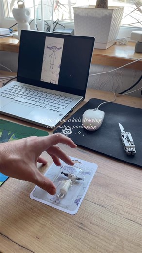 Art toy from kids drawing! #custompackaging #3dprinting