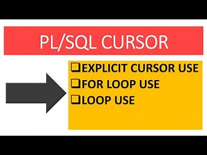 PL/SQL - Explicit Cursor Use with For loop in Oracle Database