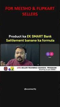 Ecommerce me Bank Settlement Ka Formula #ecommerce #meesho #flipkart #sell #selling