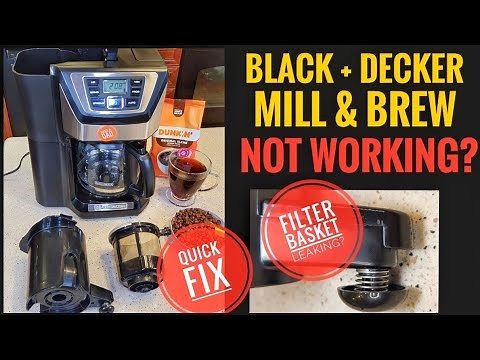 HOW TO FIX Black + Decker 12 Cup Mill & Brew Coffee Maker CM5000B Grinder Not Working Brew Basket