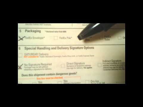 Fedex 101 - Filling out a Domestic Airbill