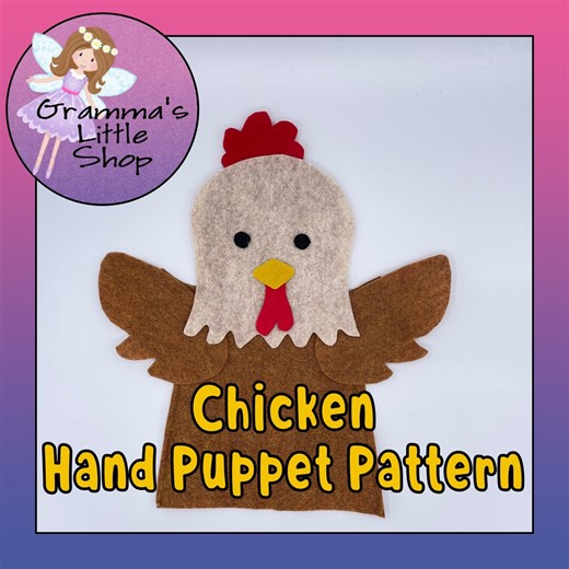 Chicken Felt Hand Puppet Sewing Pattern (PDF Pattern) - Etsy