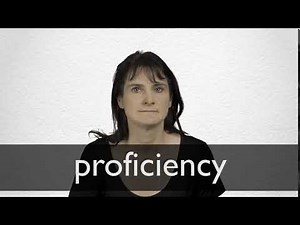 How to pronounce PROFICIENCY in British English