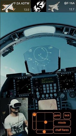 F2A vs F16A Aerial Battle | VR Flight Simulation