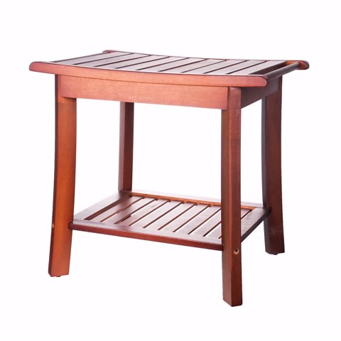 Amazon.com: Teak Wood Shower Bench with Storage Shelf – Stool for Shower, Spa, Bathroom & Outdoor Use – Sturdy, Compact, and Stylish Wooden Shower Stool - Safety & Comfort - Bench for Shower : Health & Household