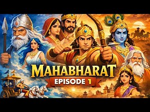 Mahabharat Episode 1 🔥 | Animated Story | Krishna, Arjun & The Epic Begins