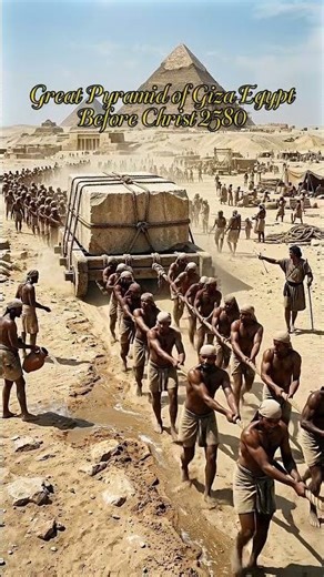 Building the Great Pyramid | Ancient Egypt 2580 BC #aivideo #iran #shorts #mummy #castle