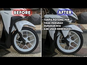 Tutorial Memendekkan Menurunkan Shock Depan Vario Led 125/150 New Tanpa Potong Per