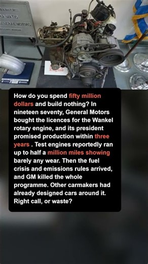 GM Paid $50 Million for This Engine Then Scrapped It #engines #carhistory #shorts