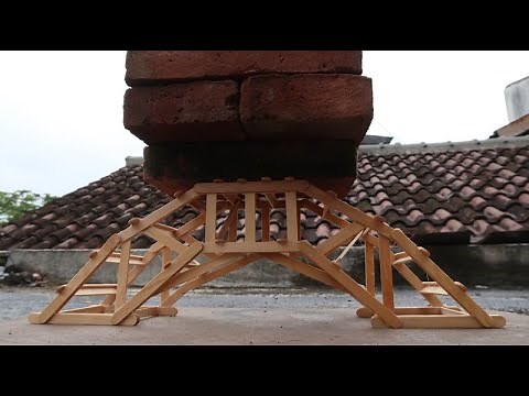 How to build a strong bridge with popsicle sticks & testing it