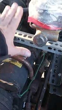 C20 proportioning-valve bracket stiffening w/angle on AC compressor bracket