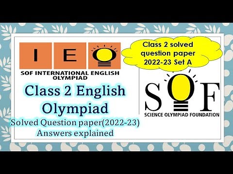 Class 2 IEO SOF 2022-23 solved paper English #olympiad solved paper set A olympiad #english #class2