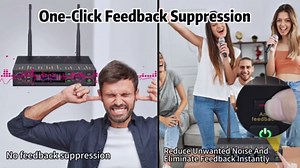 Wireless Microphone System, UHF Professional Karaoke Mic With Feedback Suppression, Auto Scan & Pair, Reverb - 262ft Range, 2x100 Dual Metal Dynamic Cordless Microphones for Church/Wedding/DJ/Meeting