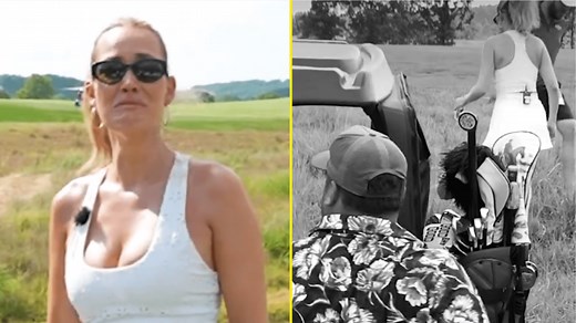 Paige Spiranac reduced to tears and walks off green after being accused of cheating in golf event