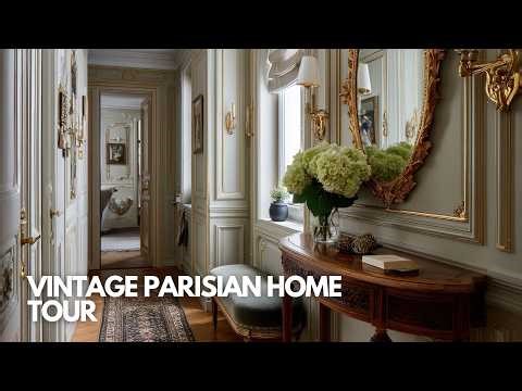 Vintage Parisian Home Tour | Beautiful Green & Cream Cottagecore Dream