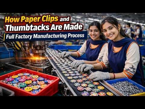How Paper Clips and Thumbtacks Are Made | Full Factory Manufacturing Process