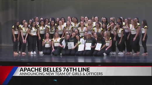 Tyler Junior College Apache Belles introduce 76th line and officers