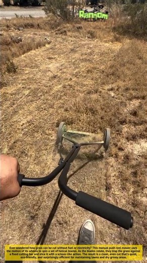 This Manual Reel Mower Cuts Grass Like Giant Scissors! 🌱✂️