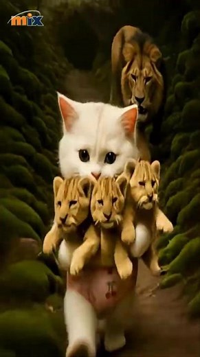 مشموش سـرق الاشبال والاسد شافه🦁😱