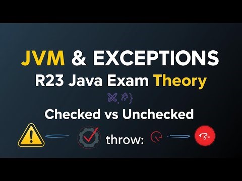 JVM & Exceptions in Java | R23 Java Exam Theory | Checked vs Unchecked | User Defined Exceptions
