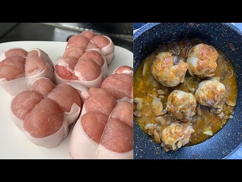 Paupiettes de PORC au four et à la sauce tomate,recette facile