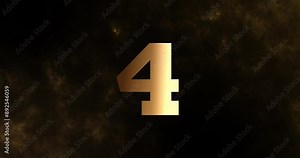 Seamless Number Transition Animation : Number 4, Number transitions for videos