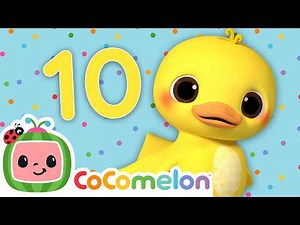 Ten Little Duckies 🦆 CoComelon Nursery Rhymes | 123 For Kids | Toddler Learning Kids Songs