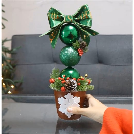 137K views · 738 reactions | DIY Christmas bauble topiary | Life and Fun Story | Facebook