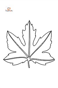 Red Maple Leaf coloring page ♥ Online and Print for Free!