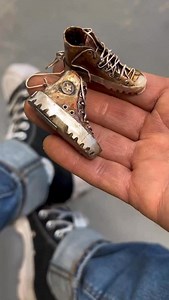 What’s on your feet today? Silver and bronze. Hand fabricated. @converse #nicoleringgold #shoes | Nicole Ringgold Jewelry Designs