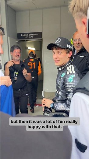 Kimi Antonelli reacts to his second win in F1 🙌 #KimiAntonelli #F1 #MercedesAMGF1