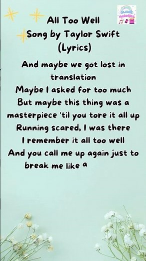 All Too Well Song by Taylor Swift (Lyrics) #lyrics #shorts #youtubeshorts
