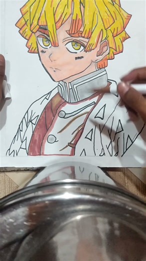 colouring Zenitsu ⚡#demonslayer #demonslayerdrawing #zenitsu #anime