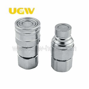 [Hot Item] Flat Face Type Hydraulic Hose Steel Connectors Quick Coupling Hose Ends Hardware