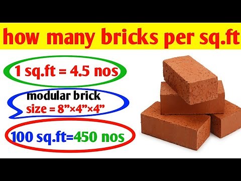 How do you calculate bricks per square foot | calculate bricks per square foot | 1 sq.ft
